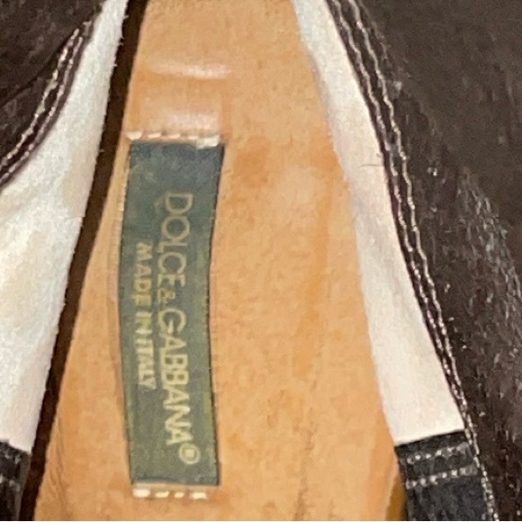 🇮🇹 Dolce & Gabbana Chocolate Brown Pebbled Leather High Riding Boots, Size 41 - Picture 14 of 16